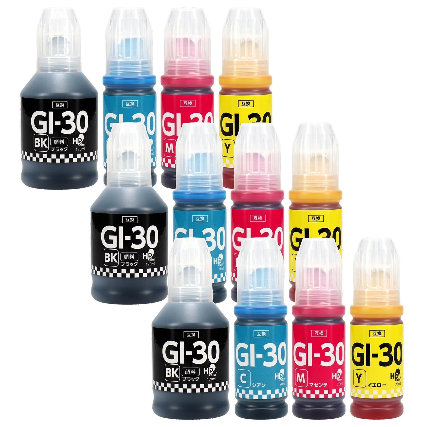 キヤノン用 GI-30 互換インクボトル 4色セット - Image 4