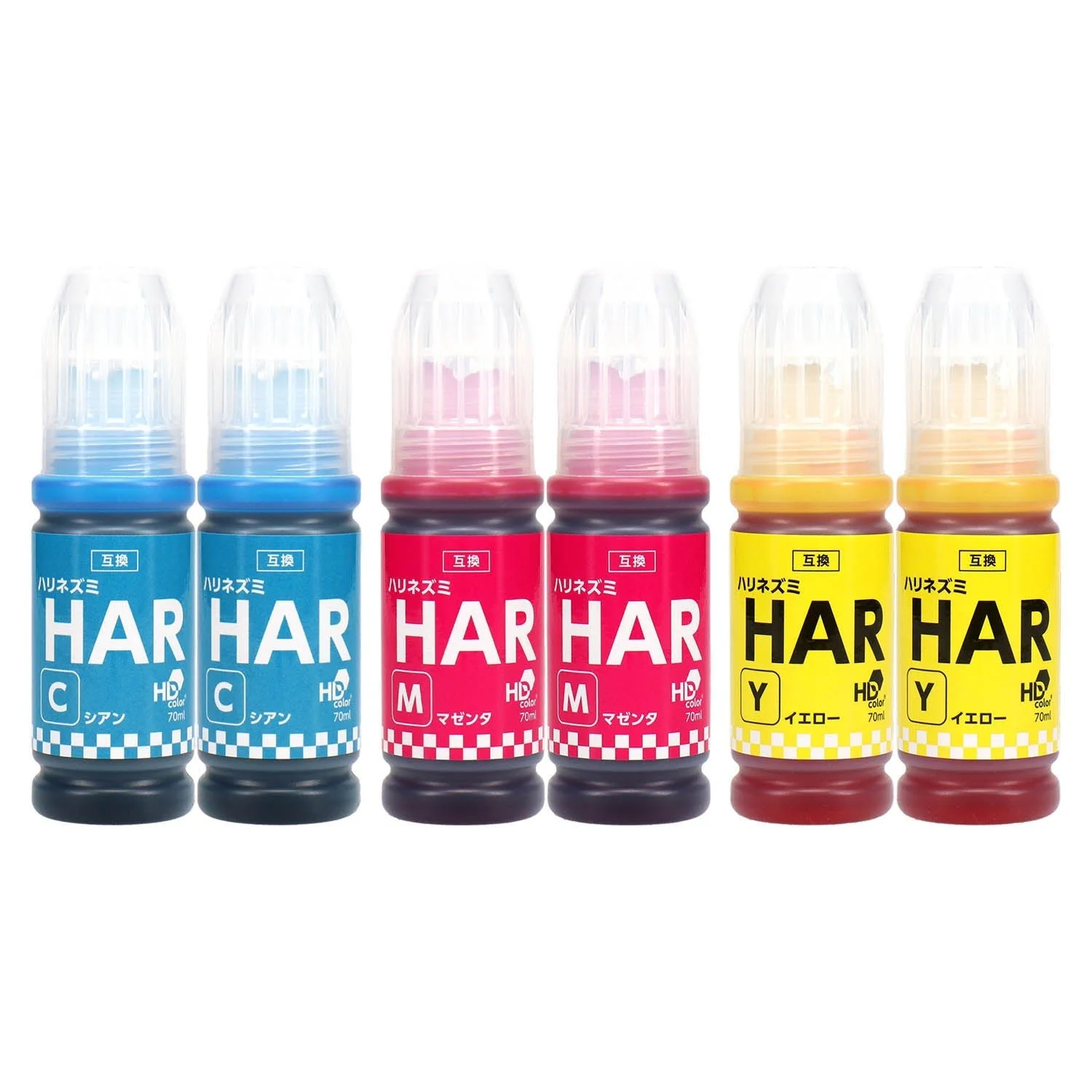 エプソン用 HAR (ハリネズミ)  互換インクボトル カラー3色 - Image 2