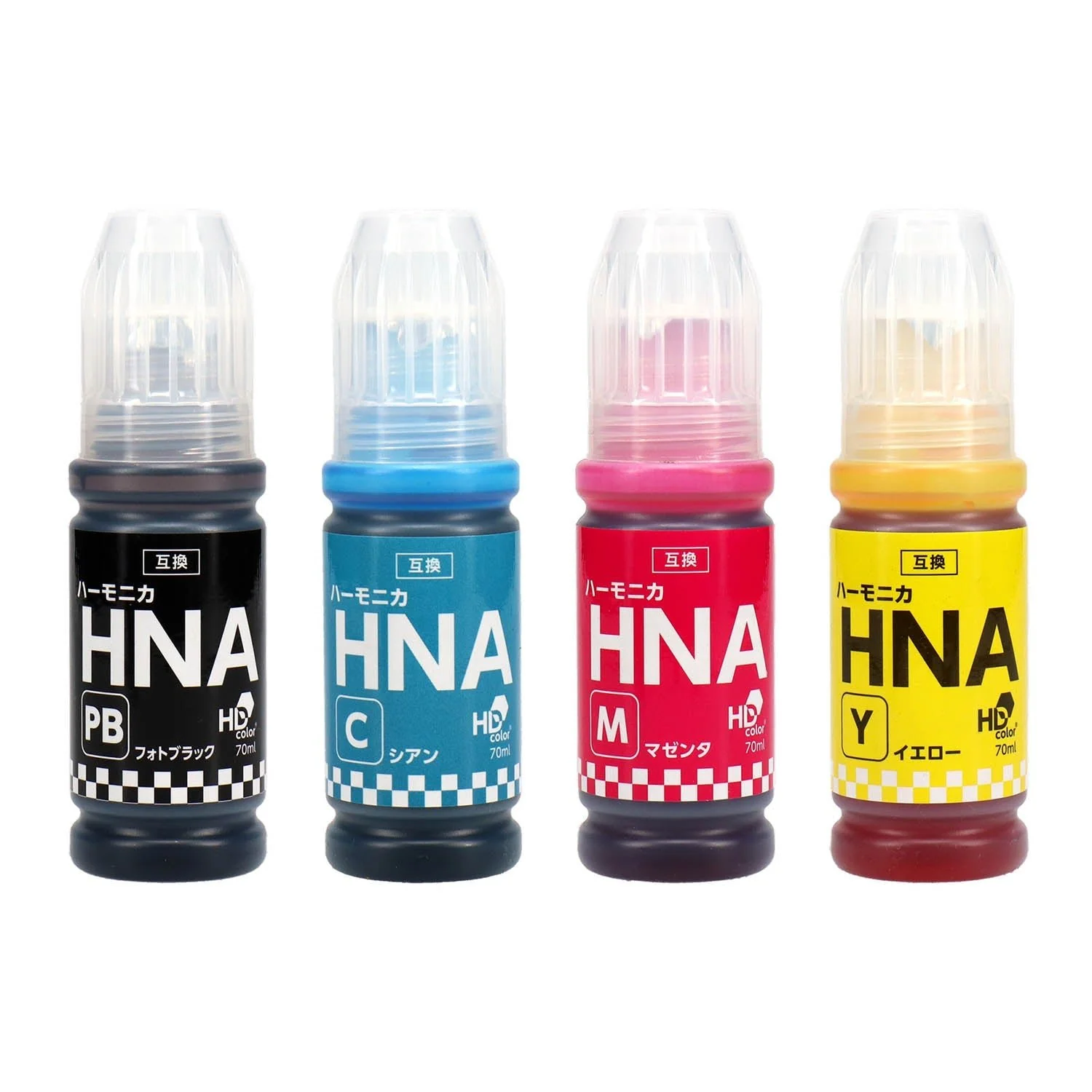 エプソン用 HNA (ハーモニカ)  互換インクボトル フォトブラック＋カラー3色