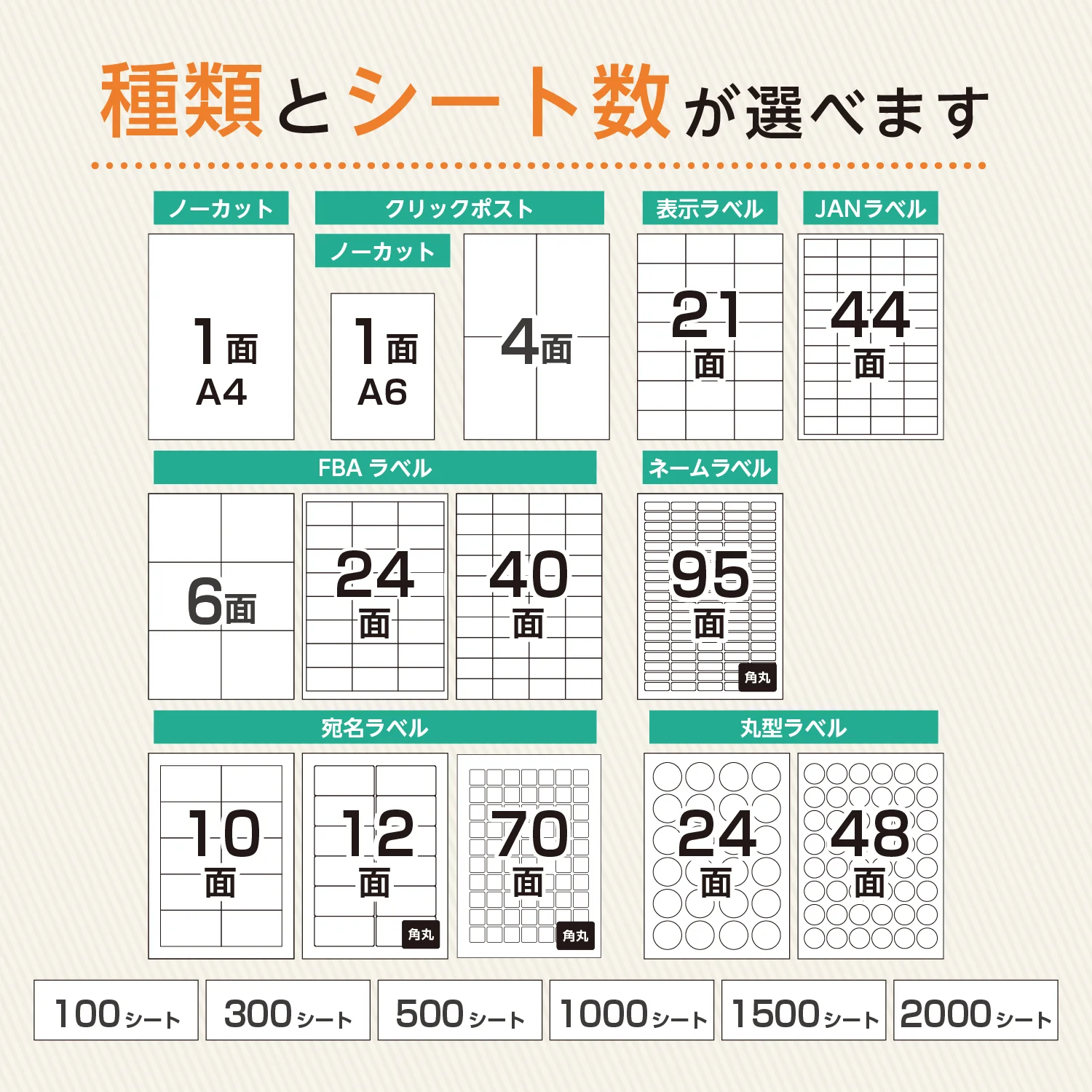 ラベルシール 強粘着 A4/A6サイズ - Image 2