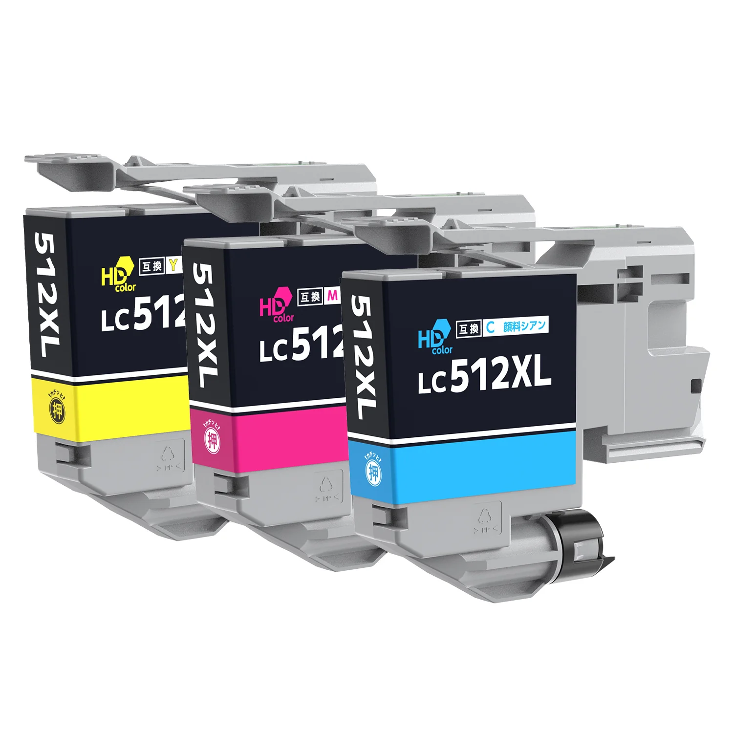 ブラザー用 LC512XLC / LC512XLM / LC512XLY 互換インク カラー3色セット 大容量