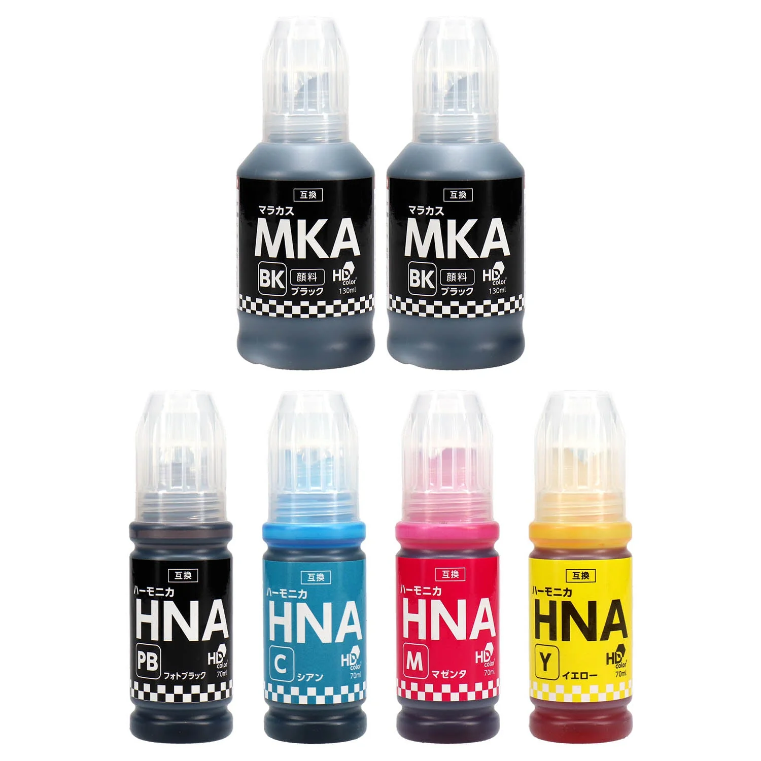 エプソン用 MKA-HNA (マラカス・ハーモニカ)  互換インクボトル 5色セット - Image 7
