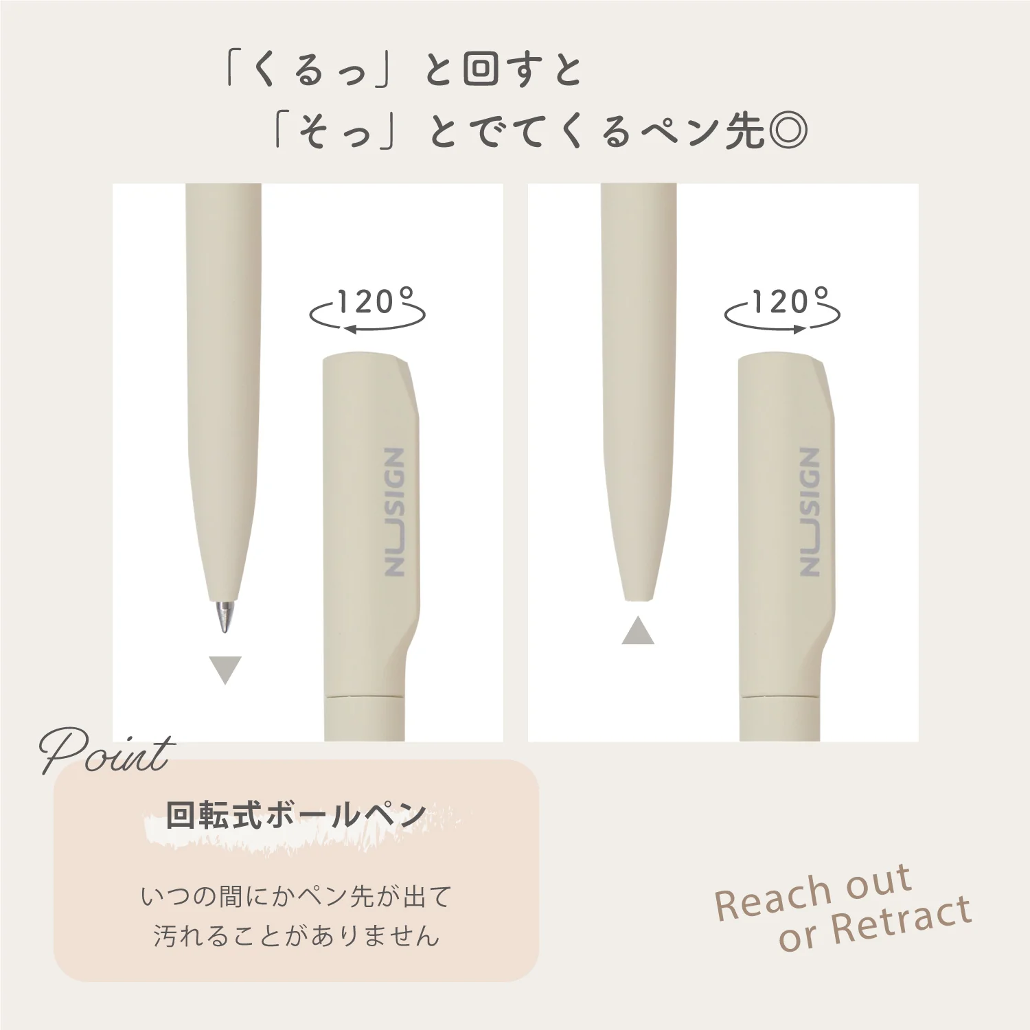 Nusign ジェルインクボールペン 0.5mm 黒インク 透明カバー入り - Image 5