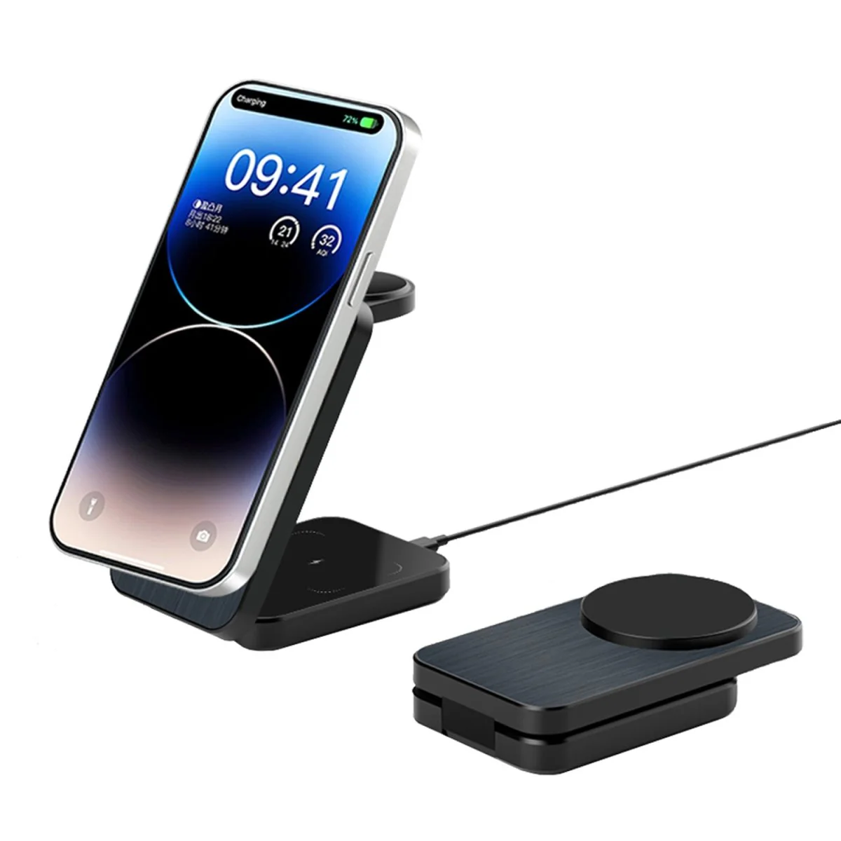 3in1 二つ折り型ワイヤレス充電器 角度調整可能 - Image 18